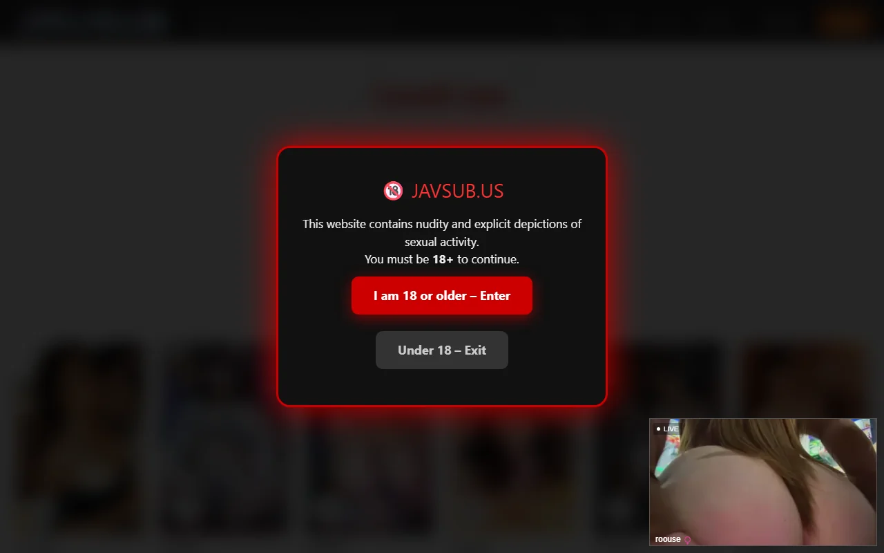 Screenshot of Javsubus Website Review